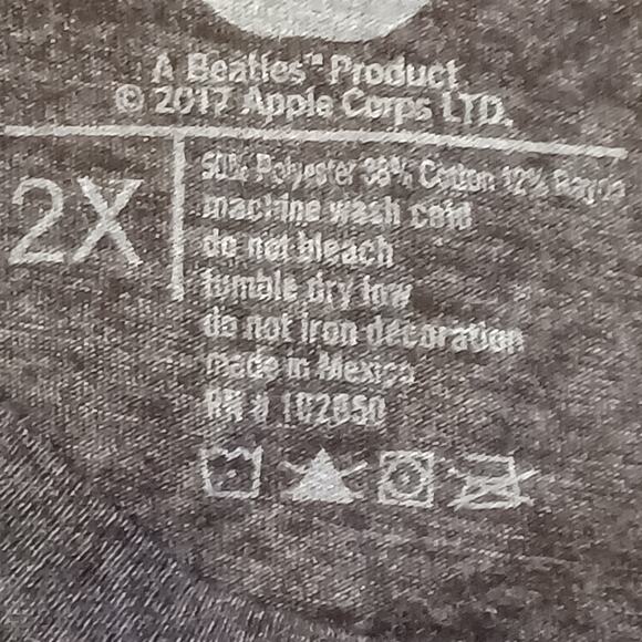 THE BEATLES Gray Crew Neck Short Sleeve T-Shirt. Size 2X - Picture 9 of 9